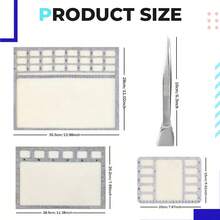 Alas Manik-Manik dari Kain Felt Lembut dengan Kisi-kisi - Papan Desain Perhiasan Buatan Tangan yang Stabil & Tahan Lama, Termasuk Pinset Stainless Steel untuk Perlengkapan Kerajinan DIY, Manik-Manik untuk Pembuatan Perhiasan - MultiWarna - View 2