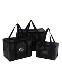 大号保温冷藏袋、饮料收纳袋、大号冷藏袋、午餐盒、拉链铝箔食品篮、野餐篮 - 彩色 - 查看 4