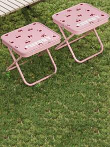 1 件 11 英寸迷你折叠凳，粉色小型便携式折叠椅，手提包式折叠椅，小型露营凳，可承重 240 磅，适用于旅行、野餐、徒步旅行、钓鱼 - 彩色 - 查看 3