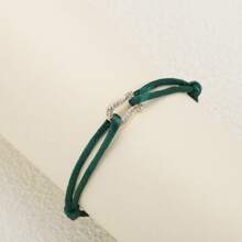 1 pieza Brazalete de metal con herradura de moda y cristales, brazalete con amuleto de la suerte adecuado para uso diario y como regalo para ocasiones festivas