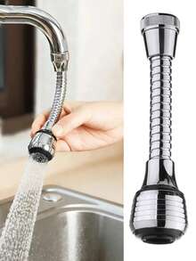 1Pc,360° Rotating Kitchen Sink Faucet Aerator With Hose - Water-Saving, Anti-Splash, Easy Install, Stainless Steel Valve, Plastic Hose, Center Mount Design For Efficient Dishwashing, Kitchen Sink Upgrade | Contemporary Kitchen Faucet | Painted Finish Faucet, Kitchen Faucets For Sinks - Multicolor - View 5