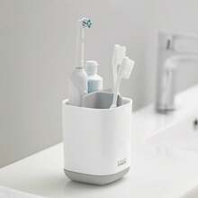 Soap Dish /Holder Joseph Joseph Easy-Store - Compact Toothbrush Holder Caddy Bathroom Storage , Grey/White, Regular - 米白色 - 查看 8