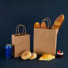 30 piezas Bolsas de regalo de papel kraft con asas, colores surtidos para regalos, bolsas de papel kraft, bolsas de compras de papel, bolsas de manualidades, bolsas para mercancía, fiesta de cumpleaños, boda, decoraciones de fiesta, decoraciones de boda, suministros de fiesta Día de San Valentín