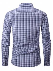 Luxury Wingtip Collar Dress Shirt For Groom, Stretch Comfort Fit, Wrinkle-Free & Breathable Fabric, Self-Tie Bow Tie, Black Tie Wedding & Gala Essentials - Lưới mịn màu xanh đậm - Xem 3