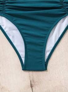 HKGFF-European And American Sexy Split Body Tankini Two-Piece Swimsuit For Women, Tropical Leaf Print High Waisted Triangle Gift Pants Swimsuit For Women Gift