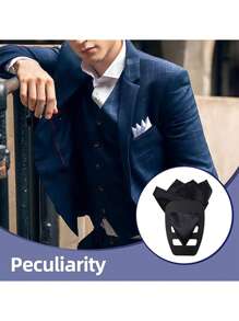 10 件装手帕收纳盒口袋巾架固定夹口袋巾架适用于男士西装、燕尾服、夹克、背心 - 彩色 - 查看 5