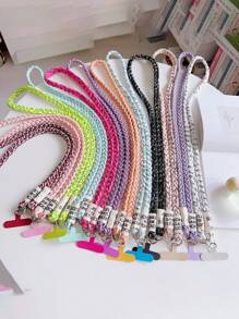 قطعة واحدة سيور هاتف محمول مضفر يدويًا من 3 خيوط