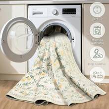 8x10 Area Rugs Living Room: Floral Washable Vintage Large Soft Boho Non-Slip Indoor Floor Stain Resistant Carpets Bedroom, Dining Room, Farmhouse, Nursery, Home Office - Beige/Multi - 米色/多色 - 查看 5