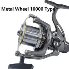 Ultra-Light Long Cast Spinning Reel, Aluminum Alloy Spool, Stainless Steel Bearing, Rotary Fishing Line Wheel, 8000 9000 10000 12000 14000 25KG Heavy Duty Fishing Reel For Saltwater & Freshwater Drag - Silver - View 8