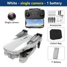 TOKQI Drone cuadricóptero E88, cámara HD 720P, control de altura fija, vuelo a 360°, control remoto plegable, juguete de dron ideal como regalo para Navidad, Halloween y Acción de Gracias