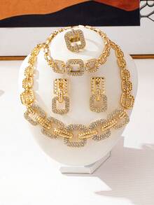 5 قطع مجموعة مجوهرات أنيقة للسيدات ، إكسسوارات موضة