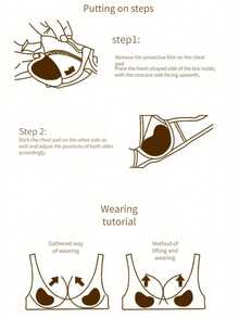 Women Thick Padded Push-Up Sticky Adhesive Sponge Bra Inserts, Suitable For Multiple Occasions - Multicolor - View 8