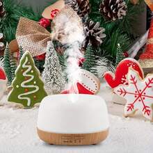 Essential Oil Diffuser, 300Ml Ultrasonic Oil Humidifier With 7 Color Lights 2 Mist Modes With Remote Control For Home, Office