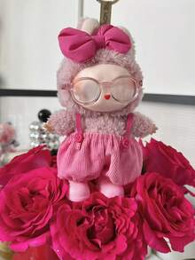 1-5pcs For Labubu Complete Set Of Matching Clothes, Rose Bow Accessories, Glasses With Lenses, Matching Shoes, Glasses, Clothes, Shoes And Accessories Suitable For Most Dolls - Multicolor - View 10