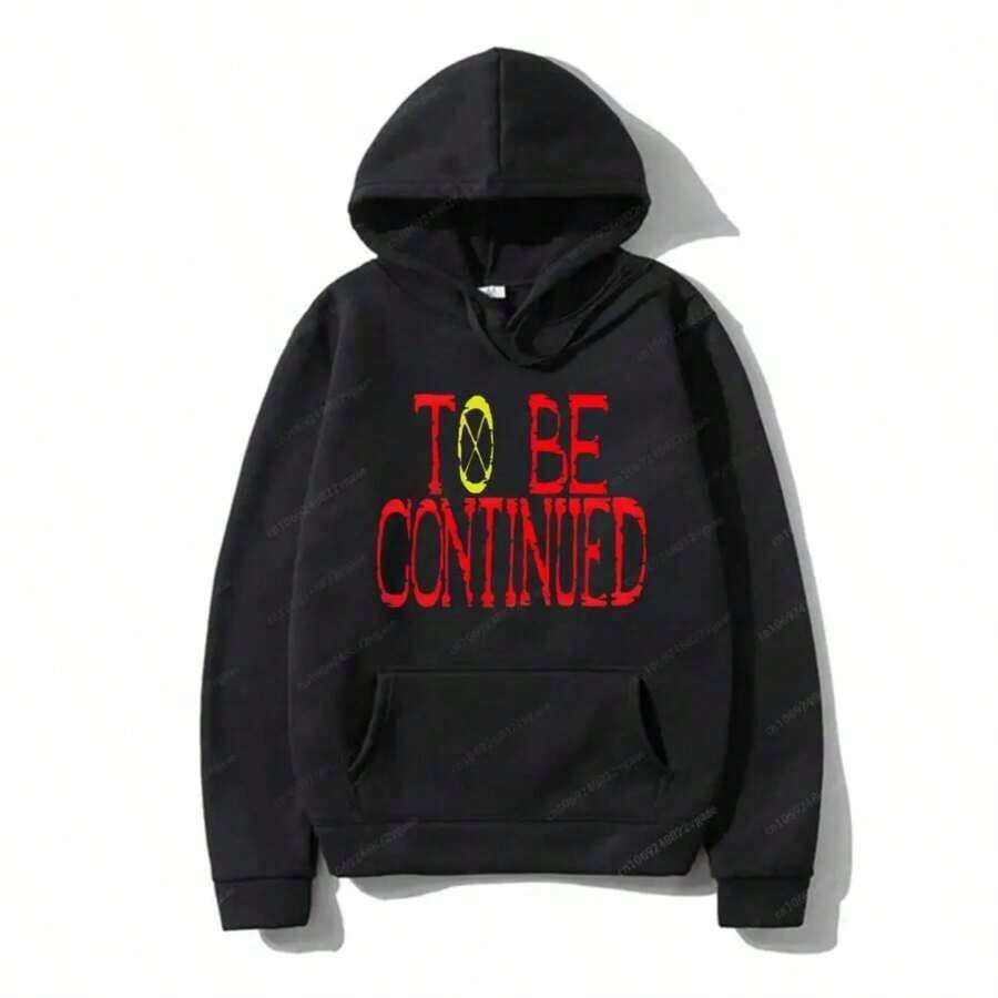 To Be Continue Hoodie Autumn Winter Men Women One Piece Japanese Anime Sweatshirts Long Sleeve Pullover Fleece Sweater Brand - 黑色 - 查看 1