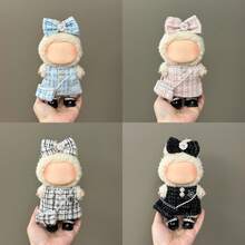 Conjunto de accesorios de ropa intercambiable de 17 cm para muñeca, llaveros, conjuntos de vestidos con fragancia para LABUBU, regalo de regreso a clases, colección de verano, regalo de cumpleaños/festividad - Multicolor - Ver 2