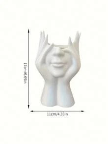 Porta-pincéis de maquiagem exclusivo em formato de escultura humana, com design criativo e elegante, ideal para mesa. Feito em resina decorativa, possui um design que evita quedas e é leve. Perfeito para diversas ocasiões, como festas e eventos. Ideal para guardar maquiagem, organizar seus pincéis e outros itens de maquiagem. Perfeito também como estojo, bolsa ou porta-pincéis. Ideal para presentear mulheres e para o Natal. Ideias de presentes para mulheres.