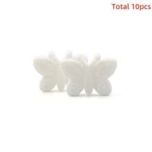 10pcs/Set 10 Colors Butterfly Silicone Beads, DIY Necklace Bracelet Earring Keychain Craft Jewelry Making Supplies