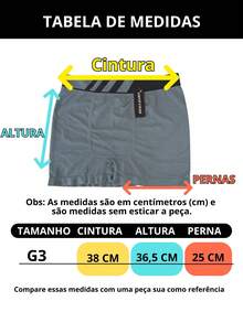 Kit 3 Cuecas G3 Grande Masculina Plus Size Premium Zero Costura Top Qualidade sem costura - Multicolorido - Visão 6