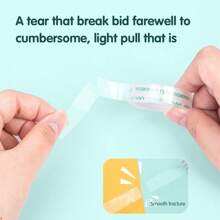 得力12片装透明胶带 - 易撕易粘，高粘性，适用于办公室/工厂