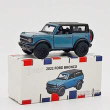 Burago 1/64 Scale Diecast Metal Miniature Car Models, Official Licensed Realistic Replicas Of , Cadillac, Chevrolet, Decorative Collectibles, Gift For Men - 2021  Bronco - View 2