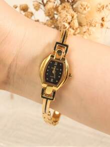 HALEI HALEI 1pc Creative Women's Metal Chain Quartz Steel Band Watch, Suitable For Birthday, Anniversary, Gift