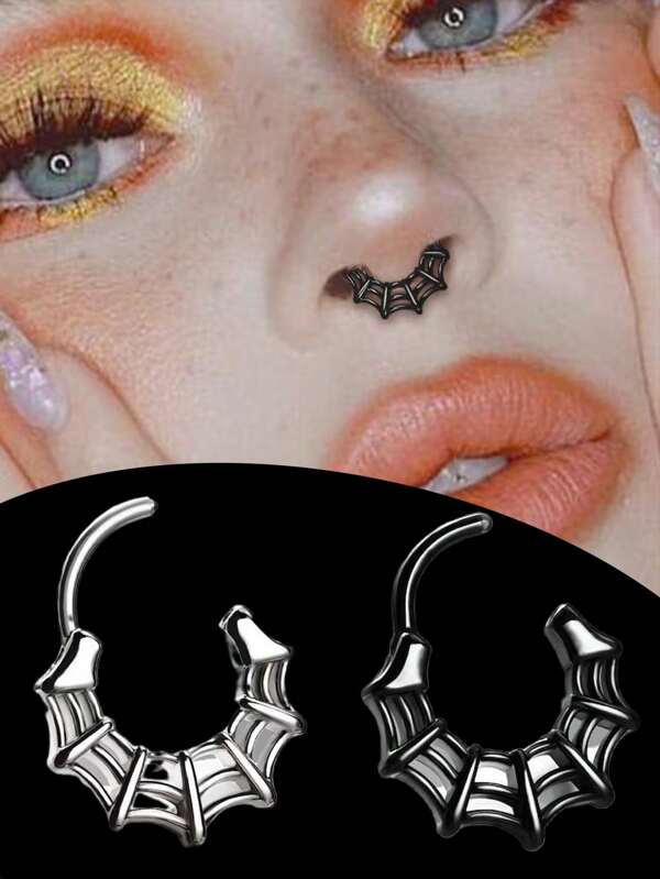 16G Spinnen Septum Ring, Daith Schmuck, Helix Creole, Knorpel Ohrringe, Scharnier Clicker Conch Ringe, Nasenring, Helix Ohrring Halloween