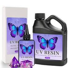 1000g/500g/100g UV Epoxy Resin, Upgraded UV Resin Kit, Hard Crystal Clear UV-Cured Epoxy Resin Non-Yellowing And Bubble-Free, For DIY Crafts And Jewelry Making - Multicolor 1 - View 2