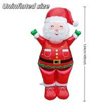 Balão metalizado de Papai Noel, 1 peça, decoração para festa de Natal com esquema de cores vermelho e branco, feito de material metalizado, com um design festivo. Adequado para uso interno e externo, comemorações de feriados e decorações de Natal. - Multicolorido - Ver 8