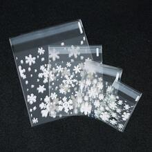 100pcs/Pack Transparent Snowflake OPP Self-Sealing Bags, Small Item Storage Bags, Jewelry Packaging Bags, Moisture-Proof And Dust-Proof Storage Bags, Christmas Gift Packaging Bags - Clear - View 1