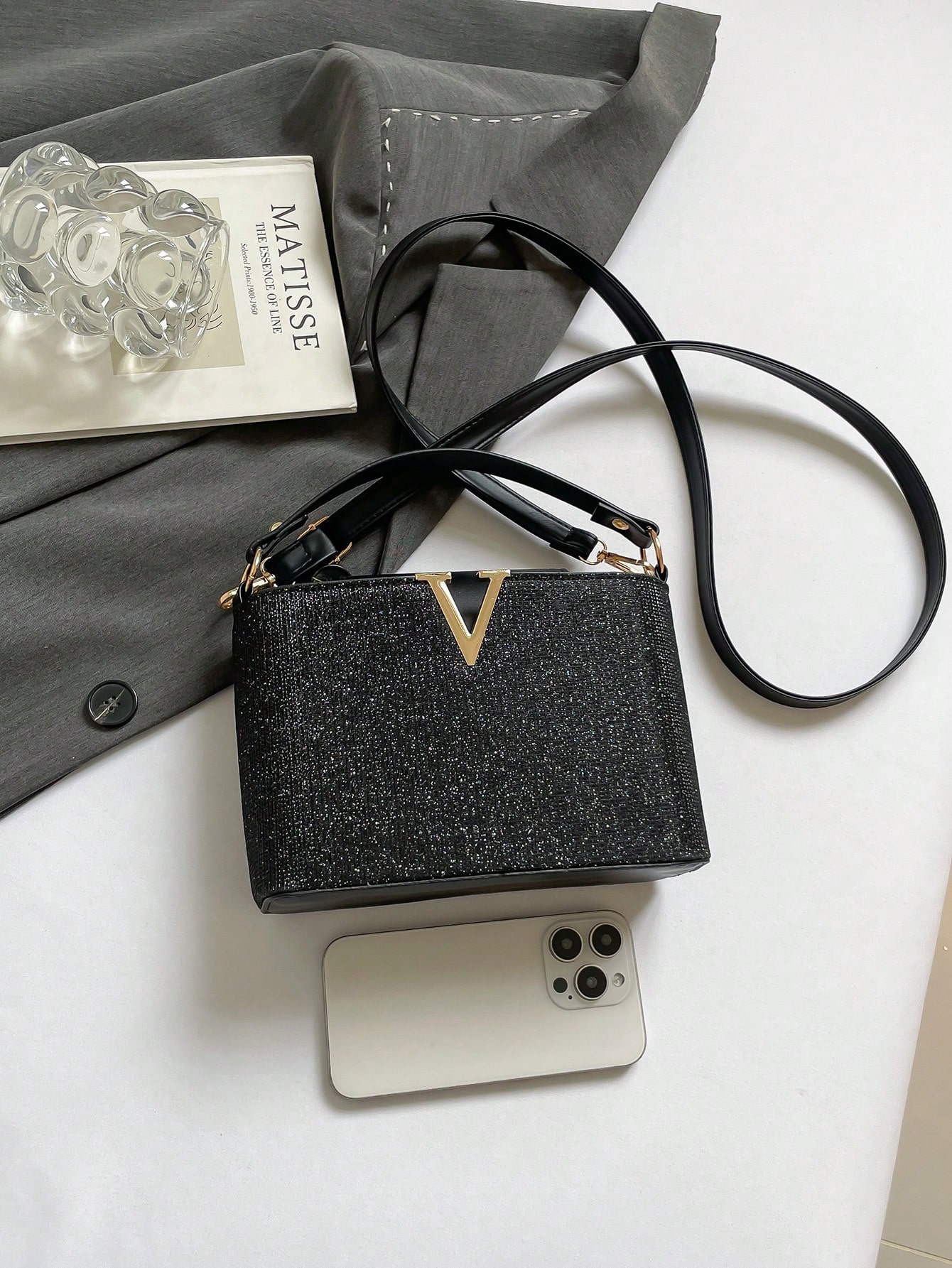 حقيبة يد نسائية فاخرة من علامة تجارية، حقيبة كبيرة...