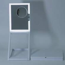 LED Lighted Makeup Mirror, 3-Color Lighting, Dimmable, 10X Magnification, Foldable Tabletop Vanity Mirror, Adjustable Angle - White - View 8