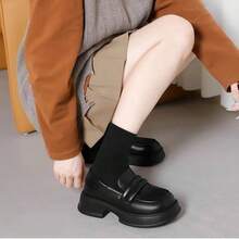 Women Loafers Shoes - Glossy Black - View 8