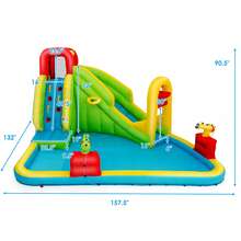 Lifezeal Inflatable Water Slide S Splash Pool Bounce House Without Blower - Multicolor - View 2