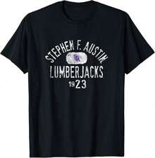 Stephen F. Austin Lumberjacks Men'S Black Vintage Sfa Logo T-Shirt - Small Unique Gift For Mom Gift For Female Friend - Black - View 1