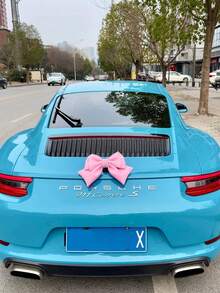 1 miếng vải trang trí 3D hình nơ hồng lớn, thích hợp cho xe máy, xe gắn máy, ắc quy ô tô, xe điện, mũ bảo hiểm thời trang cao cấp - Hồng - Xem 5