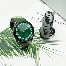 1 dây đeo silicon tương thích với Samsung Galaxy Watch 7 6 5 4 Classic 5 Pro 44mm 40mm 43mm 46mm 45mm Vòng đeo tay Galaxy Watch6 Dây đeo Watch4 - Đồng hồ Samsung7/6/5/4 - Xem 6