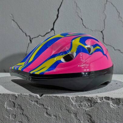 Casco de Seguridad Deportivo Infantil/Juvenil Diseño con Llamas Rojas y Amarillas - Protección Multideporte para Bicicleta, Patineta y Patines - Diseño Vibrante.