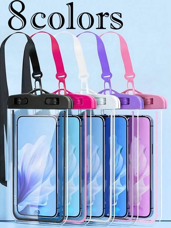 1//3/5pcs Waterproof Transparent Phone Pouch Underwater Protection For Swimming, Diving, Surfing & Kayaking | Touch-Screen Compatible | Ideal For Beach, Cruise, Fishing & Outdoor Activities | Essential For Summer Holidays ﻿