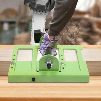 Chainsaw Mill Lumber Cutting Guide Steel Green Modern Rectangular 7.9*7.9*1.0in For Wood Manufacturing Industry, Decoration Industry, Farms, Building Materials Workshops