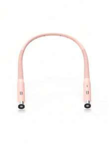 1pc Neck Hug Book Light - Portable Reading Lamp With Flexible Arms, 3 Color Modes For Indoor Use. Rechargeable Clip-On Light For Books, Perfect Gift For Book Lovers (Pink/Black, Eye-Caring & Hands-Free)