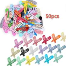 50pcs Random Color Candy Cute Girl Hair Clips Bangs Hairpins