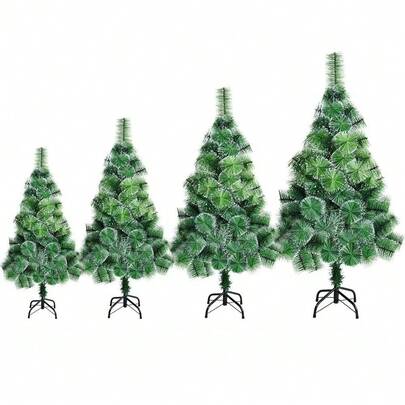 1pc Christmas Tree With White Spots, Essential For Christmas, Covered In Spotted Needles, Suitable For Floor Placement, Available In Multiple Sizes: 60/90/120/150/180/210/240 Cm. You Can Decorate The Christmas Tree Yourself With Ribbons And Fairy Lights. Christmas Decorations Home Christmas Gifts Christmas Decor