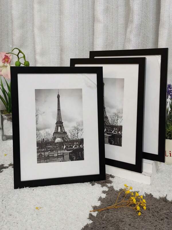 3 Paquetes de Marcos de Fotos | Para Colocar o Colgar | Uso Vertical/Horizontal | Se Adapta a Cualquier Decoración y Tema Fotográfico | Regalo y Decoración Navideña | Negro/Blanco | 4 Tamaños: 10x15cm,15x20cm,20x25cm,A4 Accesorios de Decoración del Hogar Marcos Conmemorativos