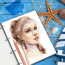 Ccfoud Professional Colored Drawing Pencil Set, 72 Colors In A Set, Skin Tone Colored Pencils For Portrait And Skin Tone Artists, Perfect For Artists To Sketch, Draw, Color, Layer And Blend Back To School