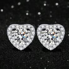 1 Paar runde elegant verzierte Zirkonia Ohrstecker, geeignet für Hochzeitskleider von Frauen, Dates, Valentinstaggeschenk