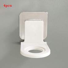 10/8/6/4/2/1 قطعة حامل شامبو وجل الاستحمام لاصق على الحائط - خطاف بلاستيك PVC بدون ثقب، تصميم حديث موفر للمساحة لتنظيم الحمام، يحمل عدة زجاجات (أبيض)، حل موفر للمساحة، منظم بسيط، تركيب لاصق، خطاف لاصق، رفوف حمام مثبتة على الحائط بدون ثقب للحمامات الصغيرة، اكسسوارات حمام، أدوات حمام