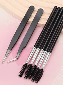 AYRMILLA Multi-Colored Eyelash Tool Set 5 Mascara Brushes And One Tweezers Are Complete And Convenient Eyelash Curler Eyelash Collection Kit - Multicolor - View 21