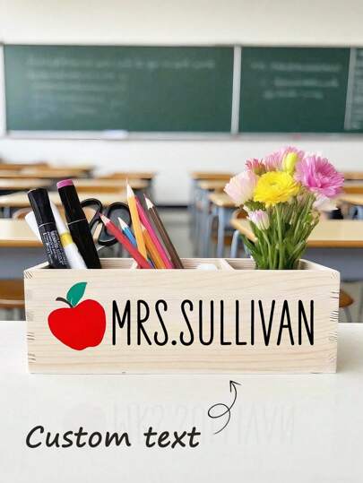 Personalized Pencil Holder For Desk,Decor For Classroom,Teacher Organization Preschool,Custom Teacher Gifts,Back To School Gifts For Teacher,Christmas Gift Supplies