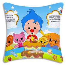 20251pc Pillow Covers Cartoon Anime P-Plims Plim Sofa Decorative Home Double-Sided Printing Short Plush Cute Cushion Cover